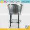 Wholesale galvanized metal homeware ice bucket drinks outdoor bucket metal ice buckets