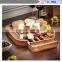 Manufacturers selling 100% organic bamboo cheese board and four slices of knife