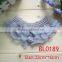 OEM factory direct high quality beaded chiffon fabric flower collar patch applique/beaded applique