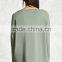 100% Cotton Long Sleeves Boat Wide Neck Oversized Sweatshirt Sweaters For Women