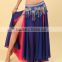 Two colors chiffon belly dance long skirt for women