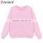 oem service plain custom cvc fleece crewneck pullovers women's sweatshirts