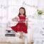 2017 flutter sleeve girls boutique Christmas dress