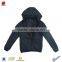 Single Plain Black Removable Hood Mens Fall Jacket