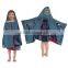 Colorful printed cape-style hooded towel poncho pattern and custom kids hooded poncho terry towel