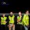 100% Polyester 3m reflective LED yellow green flashing led safety vest