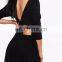 Custom Make Tie Back Long Sleeve Skater Dress