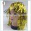 Cheap Carnival Party Unisex Short Gold Tinsel Wigs HPC-0053