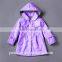 Wholesale Children Purple Rain Coat Kids Nylon Custom Raincoat cheap Windbreaker