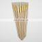 Round #1~#12 Long Wooden Handle Golden Ferrule Bristle Art Brush