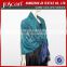 China manufacturer spring winter new design blue cashmere scarf