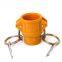 Plastic pipe fittings camlock coupling