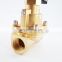 GOGO Normally open 16bar Brass high temperature steam 2 way solenoid electric water valves 1 1/4 24V DC Orifice 35mm PTFE