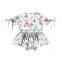 Soft bright floral pattern flower printing  Baby Girl Romper