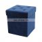 RTS thicken cover modern and fashion luxury velvet foldable storage stooll