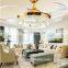 European luxury living room bedroom crystal lamp LED brand Stealth ceiling fan fan lights restaurant lights