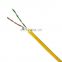 Yellow Unshielded 4Core Solid Copper 2 Pair Telephone Cable