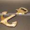 Vintage Antique Style Brass Nautical Ships Boat Anchor Wine Beer Bottle Opener