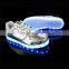 Wholesale Fashion gold/silver adults LED shoes/LED light up shoes/LED flashing sneaker/luminous LED light sport shoes