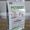 Flat bottom side gusset bag with zipper for pet food packaging