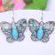 wholesale fashion vintage resin acrylic kallaite butterfly fingernail earring posts backs punjabi