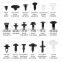415 PCS Auto Plastic Push Pin Rivet Bumper Trim Clips Fastener Kit 18 Sizes Set