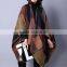 ladies oversize new style women Fashion checked colorful cape shawl
