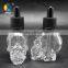 35ml glass bottle with dropper bottle skull glass bottle 35ml for tobacco tar skull bottle