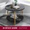 Italian style modern tempered glass top tea table