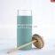 Hot Sale Popular Multi-colored Glass Tumbler Cups Glass Water Bottle With Straw Silicone Protective Sleeve Wooden Lid