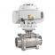 COVNA DN40 1.5 inch 2 Way 3PC 1000 WOG 12V DC 316 Stainless Steel Electric Actuated Ball Valve