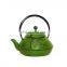 Tea Kettle Leaf Design With Stainless Steel Infuser Enamel 800L Japanese Cast Iron Teapot