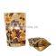 Colorful custom printed kraft stand up bag for nuts snack packing with zipper