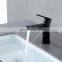 Hot sale bathroom stainless steel tap matte black low basin faucet mixer