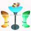 waterproof led bar table led furniture outdoor round party cocktail night club furniture led bar tables