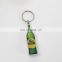 Promotional Giveaways Zinc Alloy Custom Keychain Bottle Opener Epoxy Design Beer Bottle Shaped Keyring