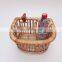 Hot Sale Handcrafted Rattan front bicycle basket Wicker bike basket with cup holder Cheap Wholesale made in Vietnam