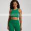 Factory Wholesale Custom Logo Adjustable High Neck Shockproof Racer Back Sports Bra Top Training Fitness Athletic Wear For Women