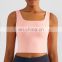 Manufacturers Supply Fitness Apparel Stretch Comfortable Sexy Gym Wear Yoga Vest Top Women Sports Active Fixed Pads Bra Top