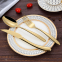 Bulk Gold Plated Fork Spoon Knife Silverware Stainless Steel Flatware Cutlery Set For Home Kitchen Restaurant Hotel