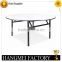 Hot sale folding iron frame wood table for restaurant