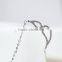 2015 simple design rhodium plated diamond mask pendant necklace