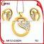 Fashion Jewellery Pendant Necklace High Quality Gold Plated Jewelry Set