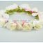 China hair accessory factory supply cream wedding decoration flower headband bridal flower crown