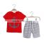 2016 new design children clothes set kids wear baby boy printing shirt pant set