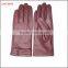 2016 ladies simple style wine red cheap leather gloves