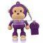 Custom Cartoon silicon litter monkey usb hard disk
