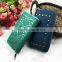 High Quality Fashion New Lady's Clutch Long PU Leather Rivet Purse Leather Wallet