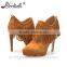 Wholesale OEM suede material fashion design ladies pump shoes