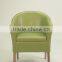 living room furniture green leather wood armchair/ leather armchair(KY-1177-OAK)